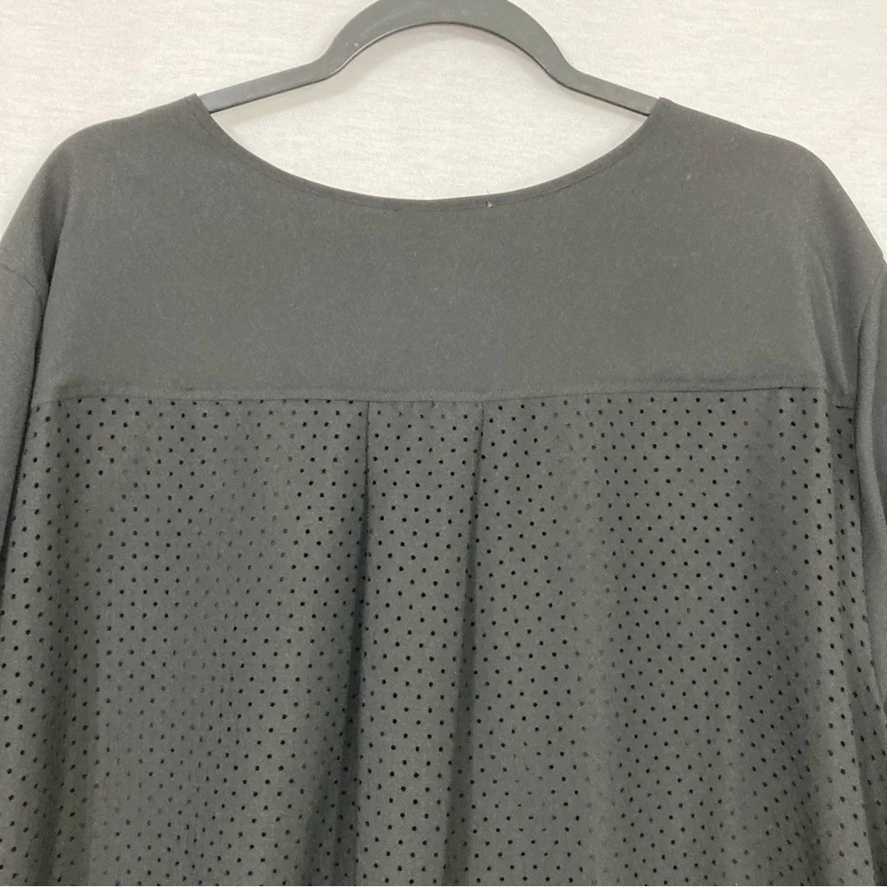 New Calvin Klein‎ Black Polka Dot Round Neck Long Sleeve Business Casual Top 3X - Picture 4 of 12